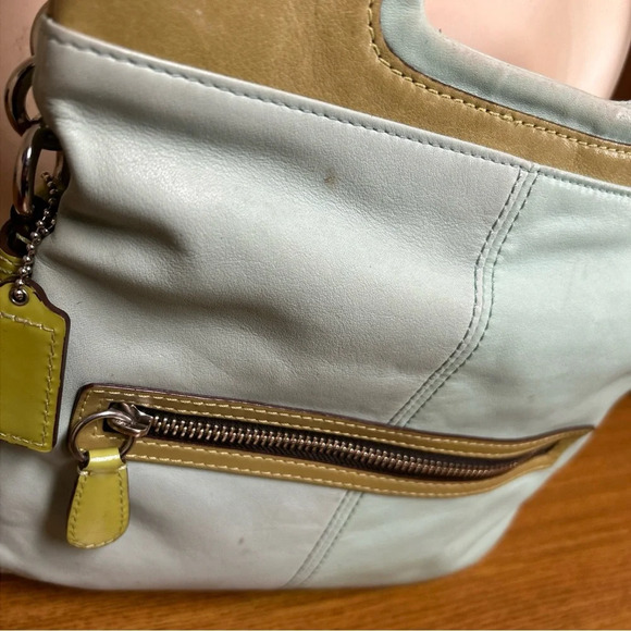 Coach Leather crossbody bag Green And Blue Leather - Picture 12 of 13